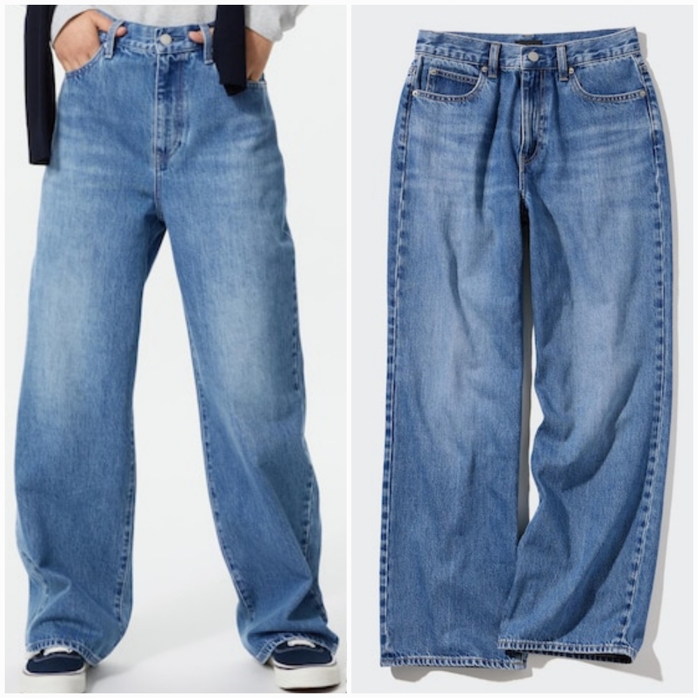 NWOT 2025 Uniqlo Wide Straight Leg Jeans Size 28